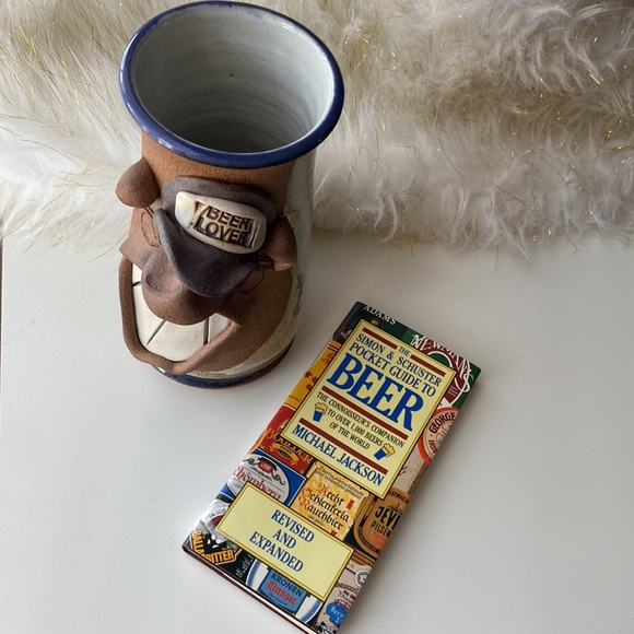 VINTAGE STONEWARE MAHON FACE MUG BEER LOVER FUNNY SIGNED HANDMADE Fathers Day - Picture 3 of 11